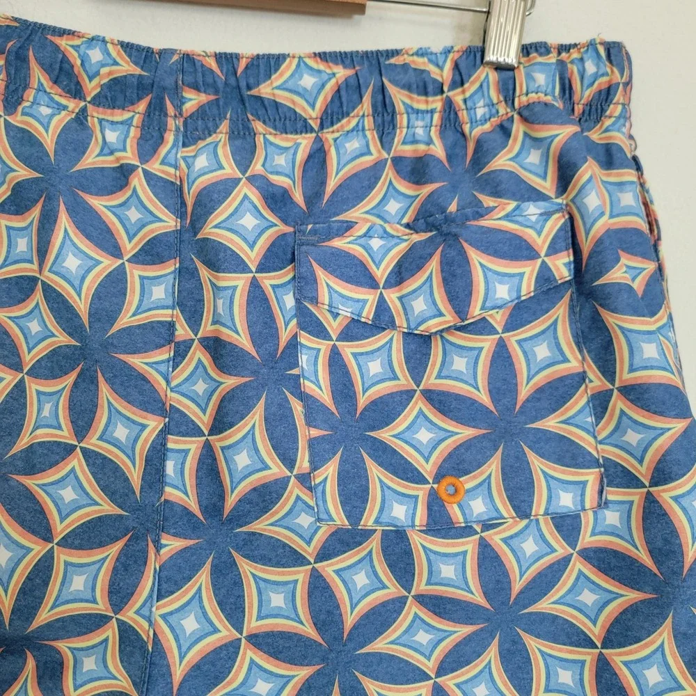 Tommy Bahama Relax Mens Medium‎ Blue Mesh Lined Swim Trunks Drawstring Resort